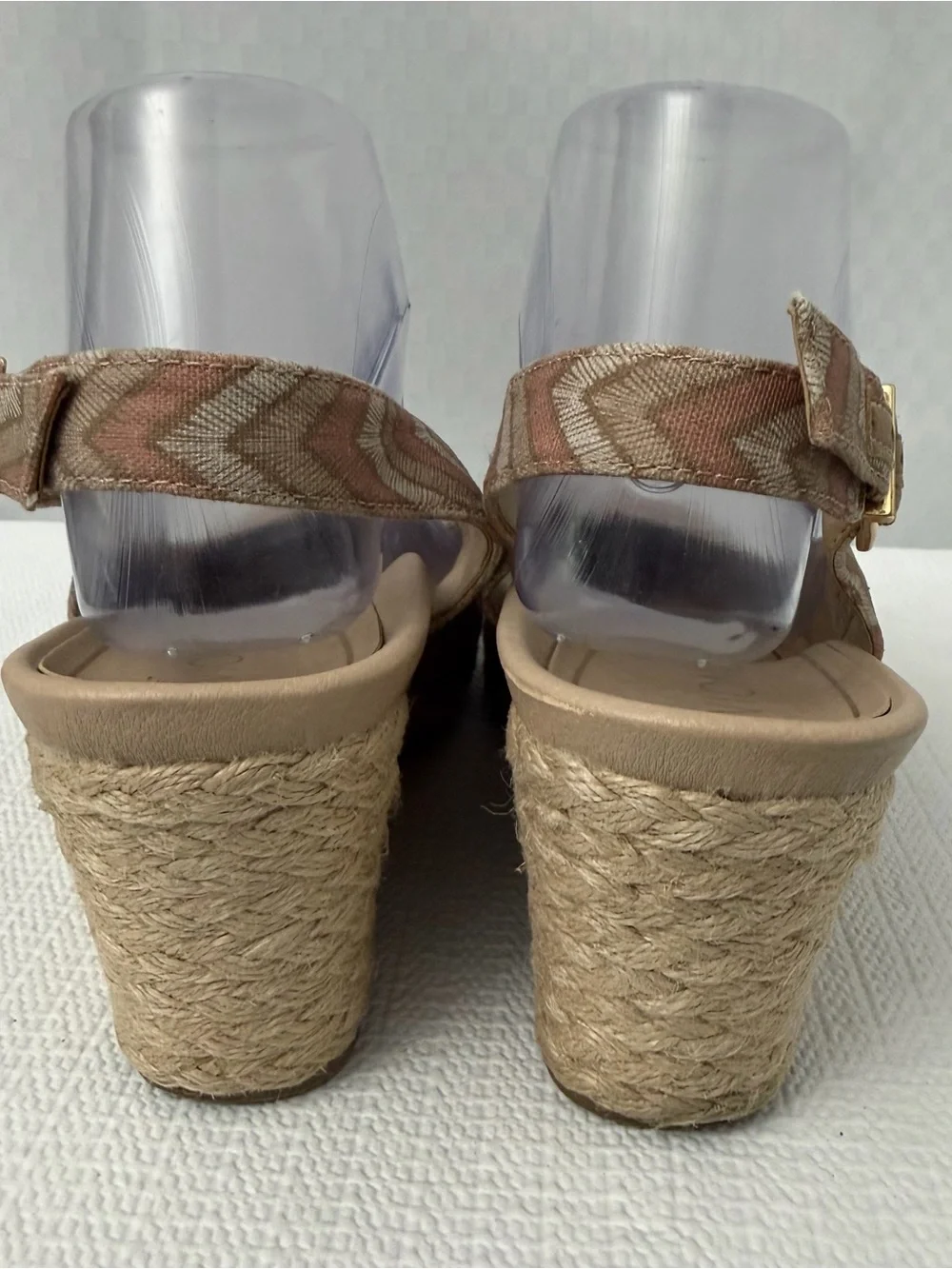 Vionic Coralina Chevron Espadrille Wedge‎ Sandals Womens Size 8